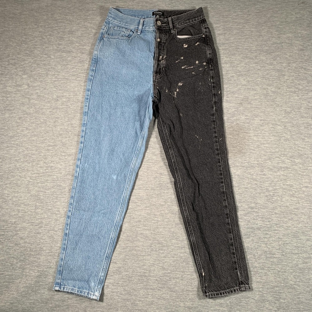 Playboy By PacSun Jeans Womens 26 Multicolor High Rise Mom Slim Denim Colorblock